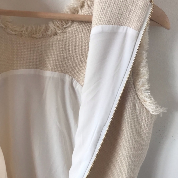 Elizabeth McKay tweed and fringed cream dress - Picture 4 of 8